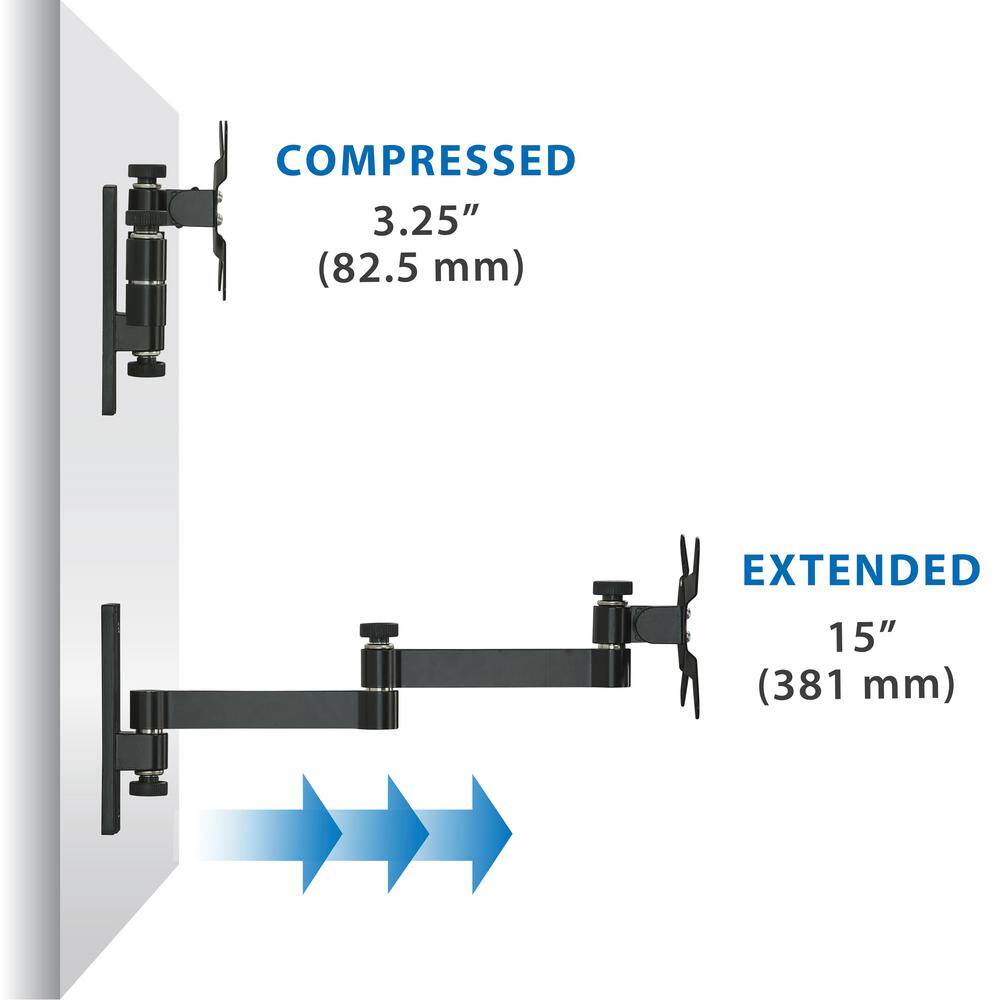 mount-it! Full Motion TV and Computer Monitor Wall Mount for 19 in. to 32 in. Screens MI-404