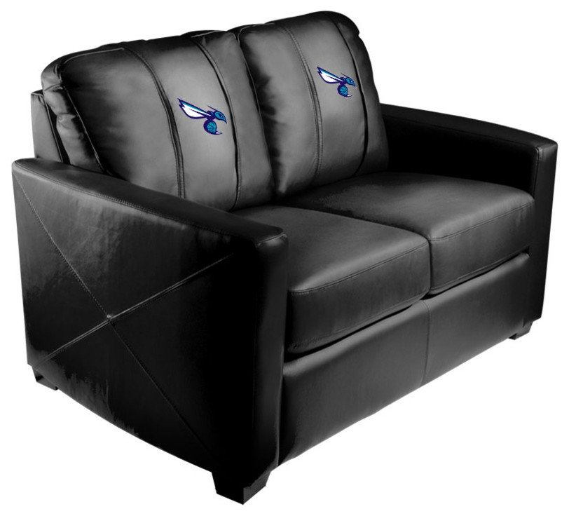 Charlotte Hornets Secondary Stationary Loveseat Commercial Grade Fabric   Contemporary   Loveseats   by DreamSeats LLC  Houzz