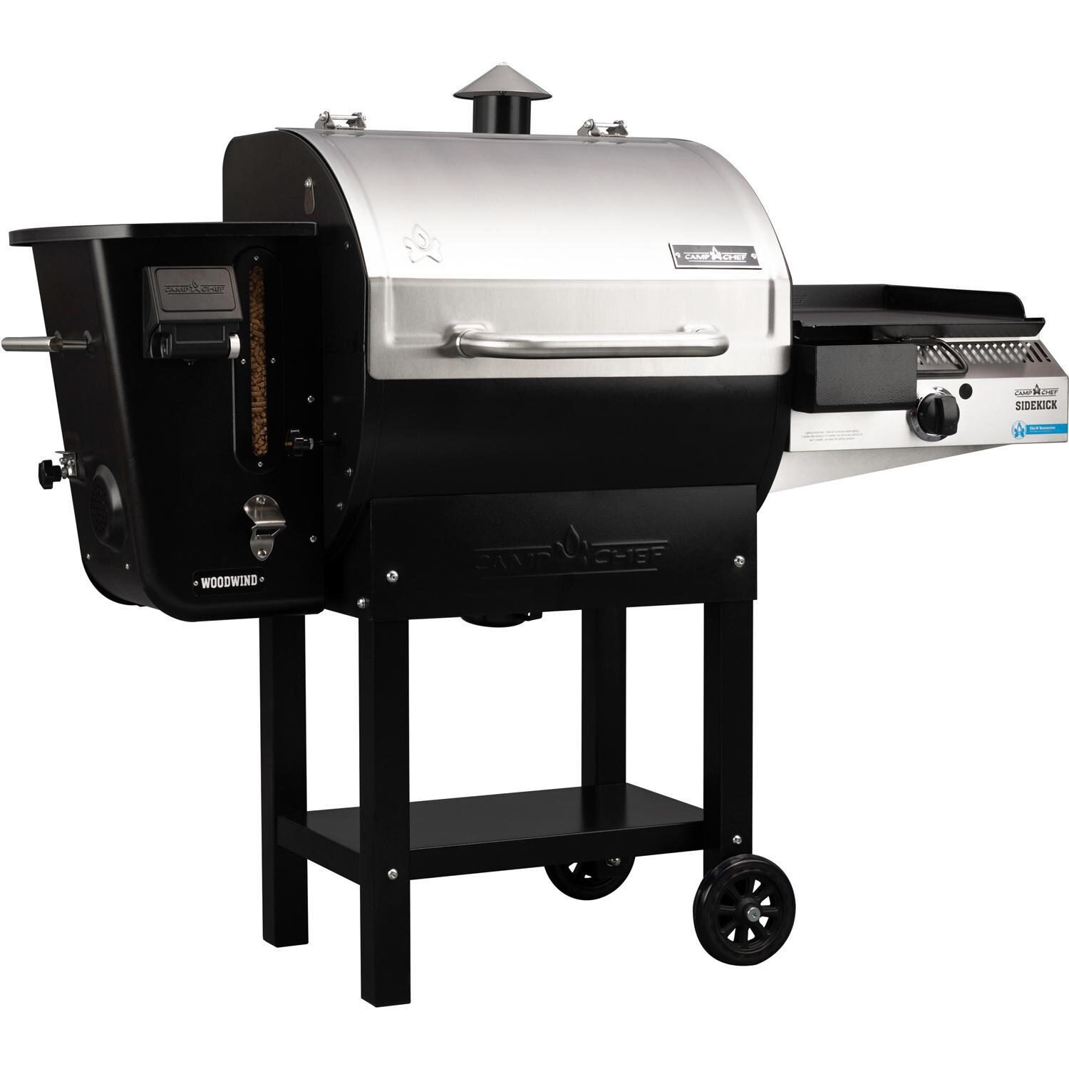 Camp Chef Woodwind WiFi 24-Inch Pellet Grill With Propane Sidekick Burner