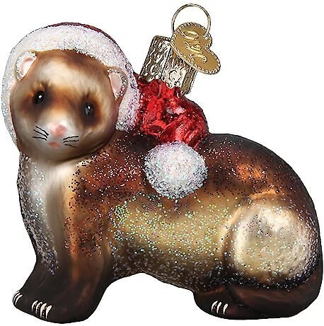 Old World Christmas Ferret Glass Tree Ornament