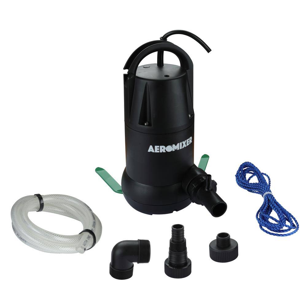 AEROMIXER MIX + AERATE WITH ONE PUMP Mini Mixer 16 HP Submersible Mixing and Aerating Pump AERO20-100