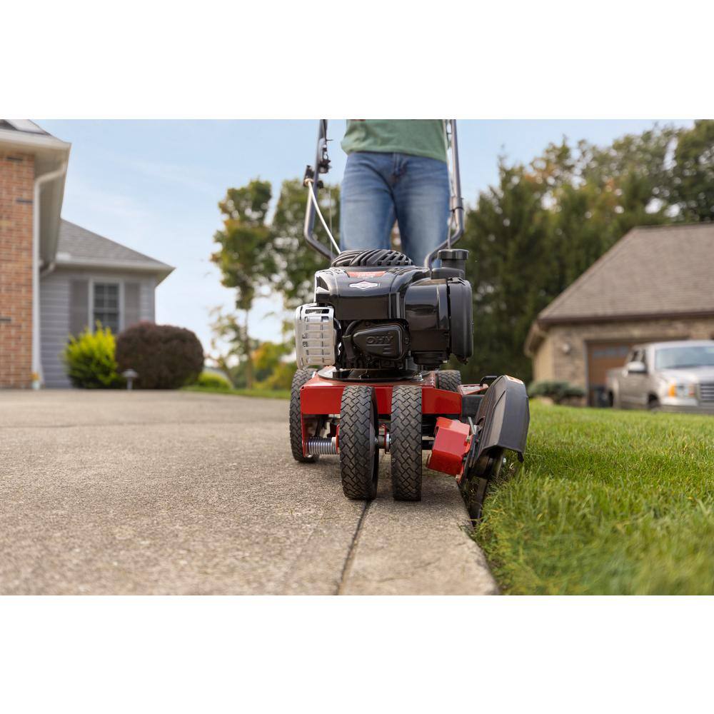 Troy-Bilt 9 in. Tri-Blade 140 cc Briggs and Stratton 4-Stroke Engine Gas Landscape Edger with Curb Wheel TBE550