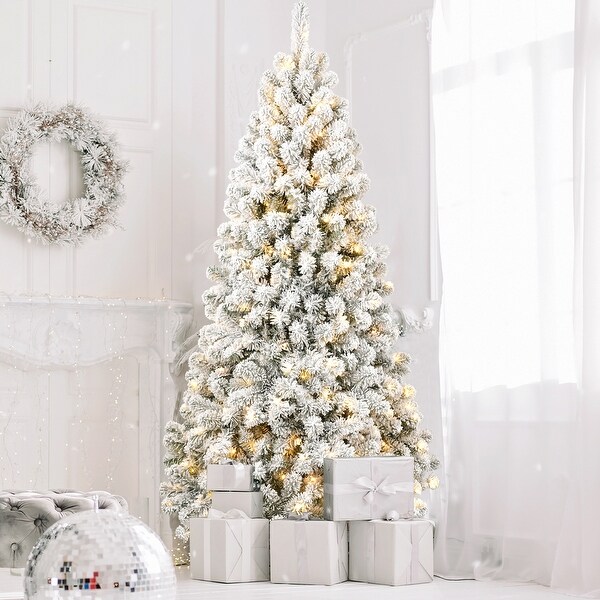 7FT PVC Memory Wire Christmas Tree with Builtin Lights