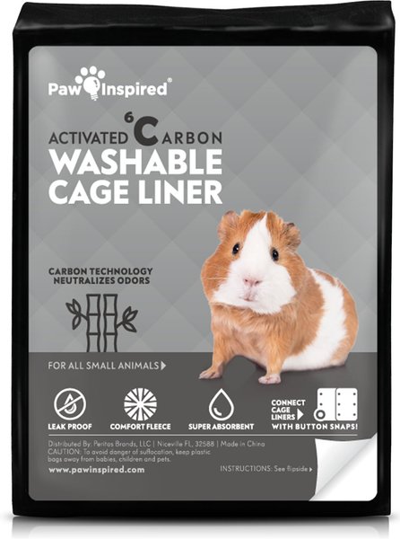 Paw Inspired Washable Fleece Guinea Pig Cage Liners