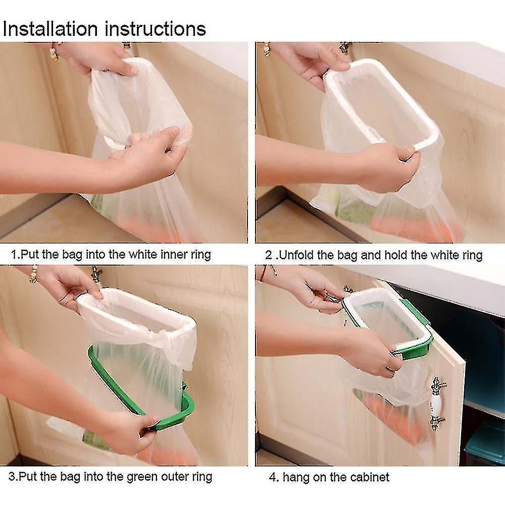 Hanging Trash Bag Holder For Kitchen Cupboard