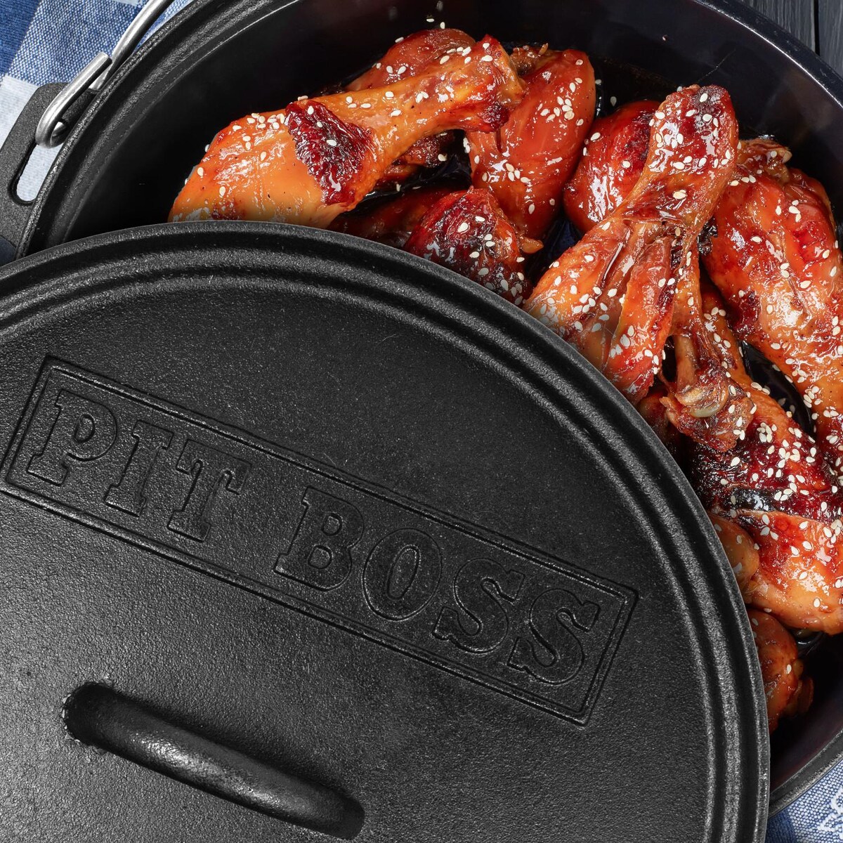 Pit Boss 14-Inch Pre-Seasoned Cast Iron Dutch Oven w/ Lid