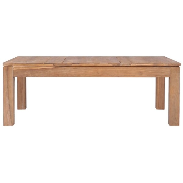 vidaXL Coffee Table Solid Teak Wood with Natural Finish 43.3