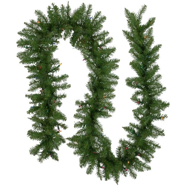 Northlight 9 x27 X 10 Pre lit Rockwood Pine Artificial Christmas Garland Multi Lights