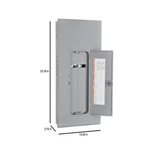 Square D Homeline 225 Amp 30-Space 60-Circuit Indoor Convertible Main Lugs Load Center with Cover HOM3060L225PGC