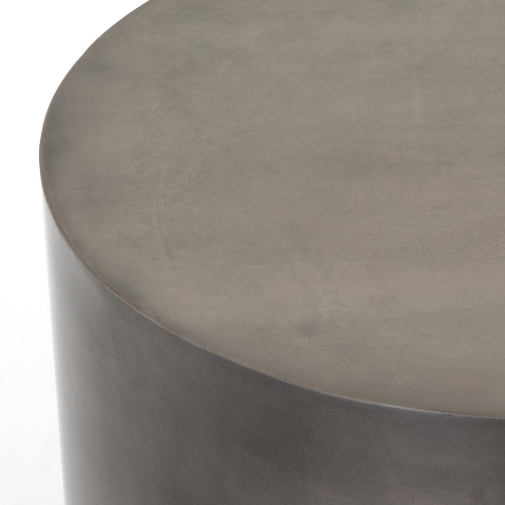 Cameron Ombre Antique Pewter End Table   Transitional   Side Tables And End Tables   by Zin Home  Houzz