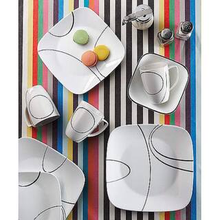 Corelle Simple Lines Vitrelle 6-Piece Contemporary Simple Lines Glass Dinnerware Set (Service for 6) 1107744