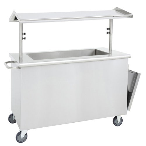 High-Volume Breakfast Cart by Hubert - Double-Sided Stainless Steel Frame