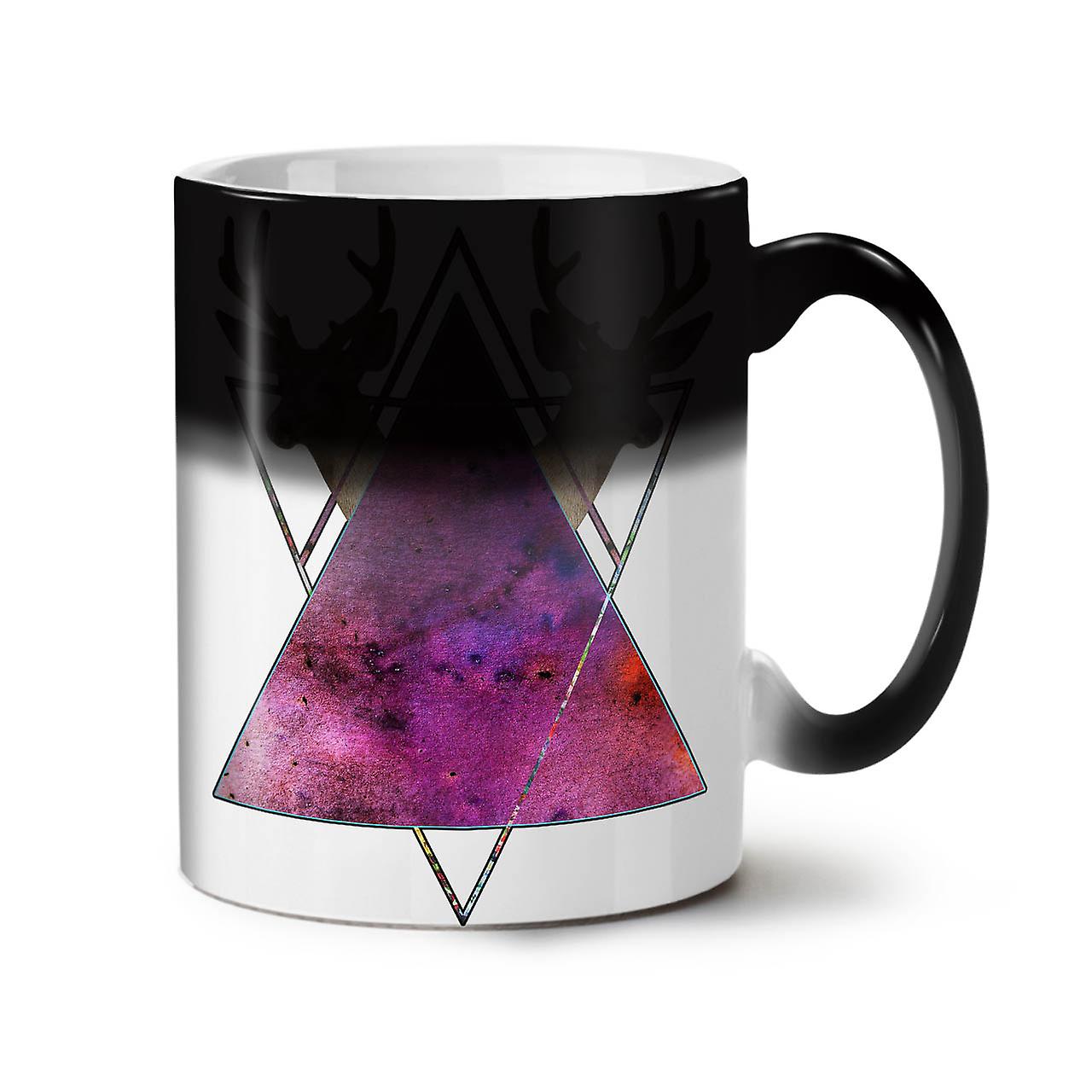 Abstract Deer Wild NEW Black Colour Changing Tea Coffee Ceramic Mug 11 oz | Wellcoda