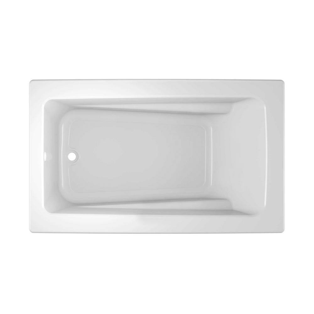 JACUZZI PROJECTA 60 in. x 36 in. Acrylic Drop-in Rectangular Soaking Bathtub in White R1D6036BUXXXXW