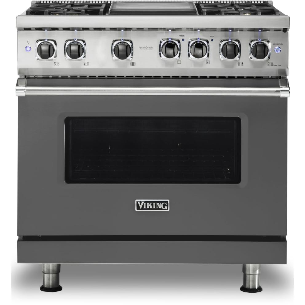 Viking 36-inch Freestanding Dual-Fuel Range with Vari-Speed Dual Flow Convection CVDR536-4GDG