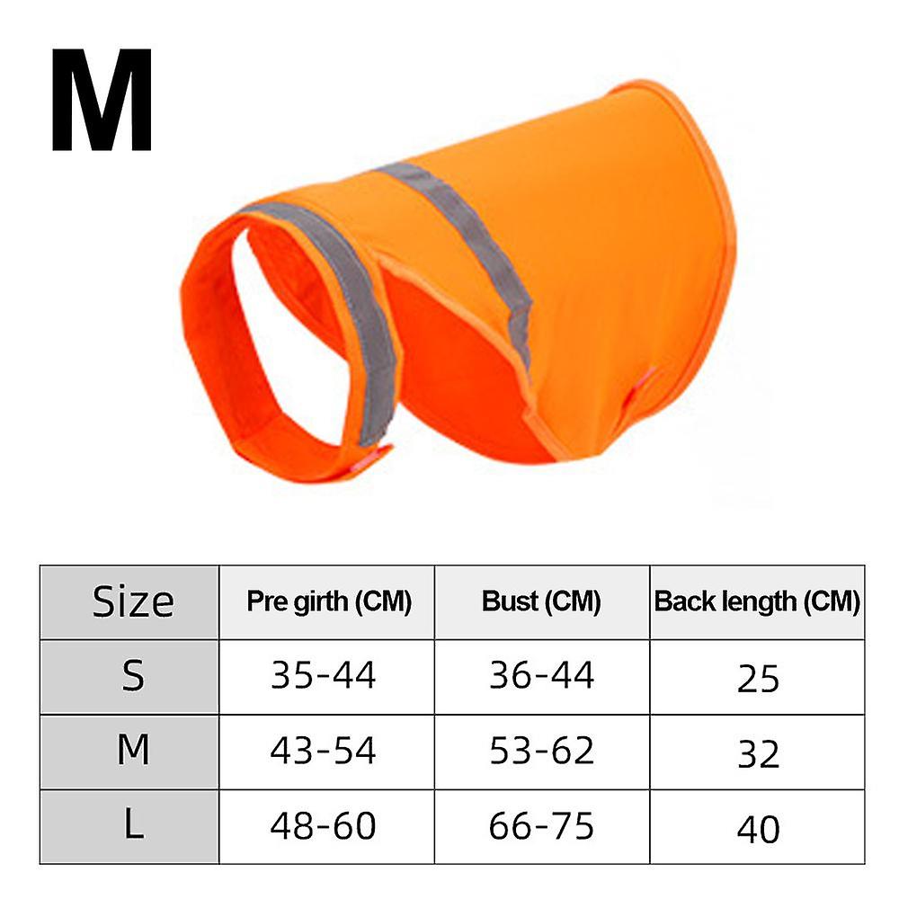 Dog Jacket High Visibility Safety Reflective Dog Vest For Small Medium Large Dogs-orange M