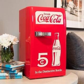 Coca-Cola Coca-Cola Retro 18 Can Mini Fridge 22L (23 qt.) ACDC Portable Cooler Includes 12V and AC Cords CCR-12