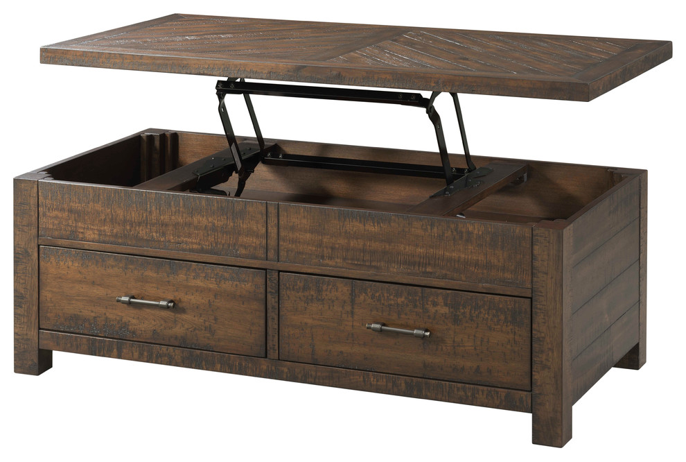 Dex Lift Top Coffee Table   Rustic   Coffee Tables   by Picket House  Houzz