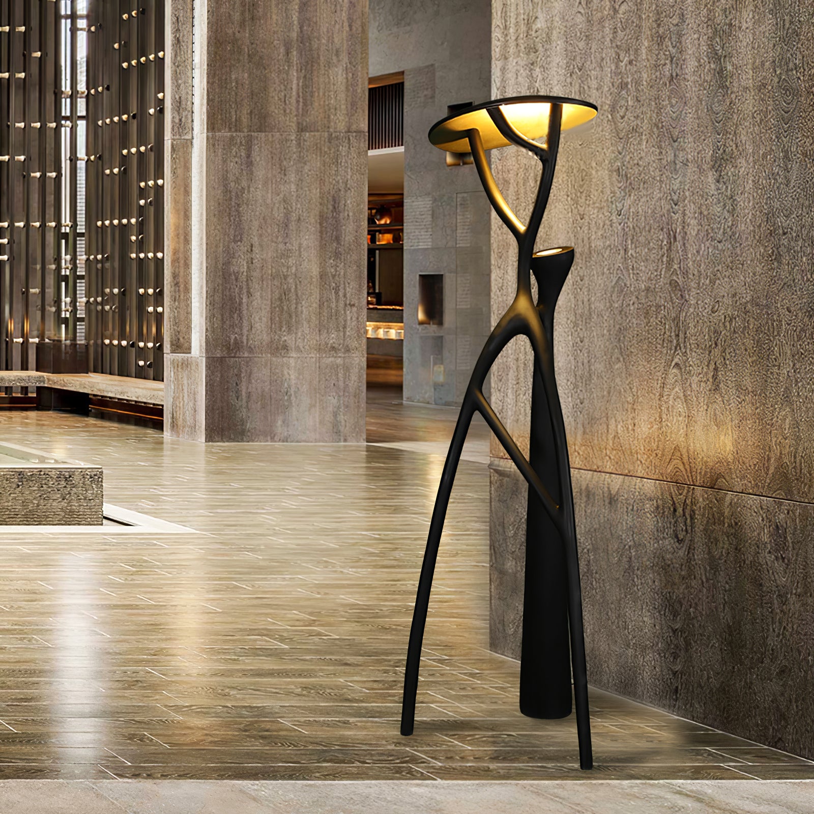 Gothic Tree Sculpture Floor Lamp