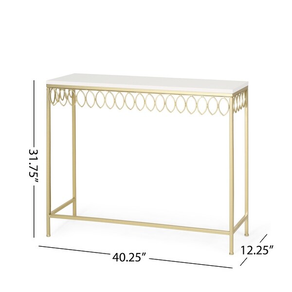 Breu Console Table with Petal Accents by Christopher Knight Home