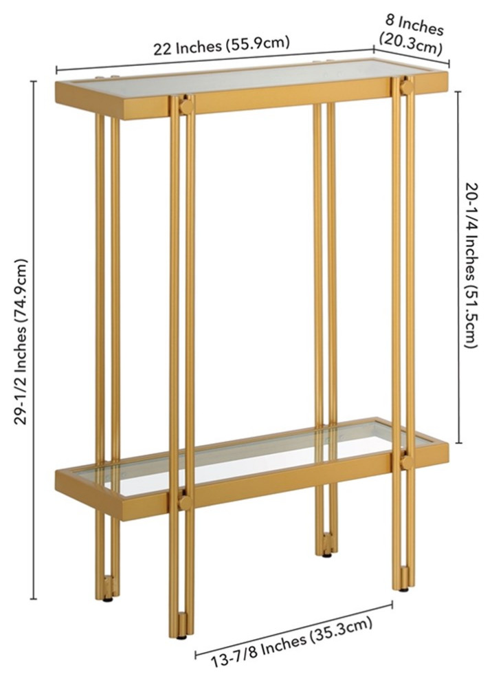 Henn ampHart 22 quotGold Console Table   Contemporary   Console Tables   by Homesquare  Houzz