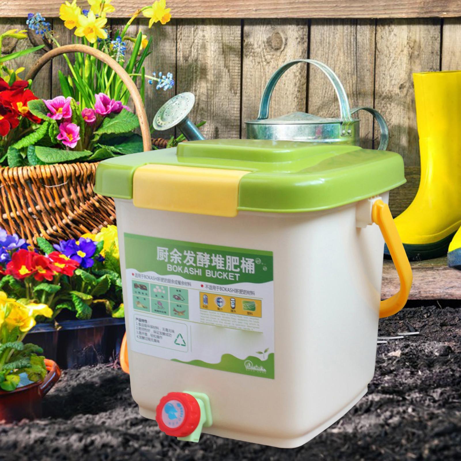 12L Indoor Compost Bin,Household Compost Box with Lid Container,Fermentation Tank,Kitchen Waste Compost Bucket for Food Waste