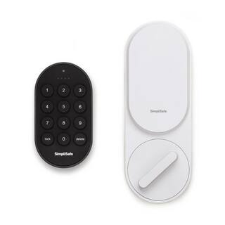 SimpliSafe Smart Lock WiFi Connected Wireless (Battery) with PIN Pad and Remote Access - White SLK100WW