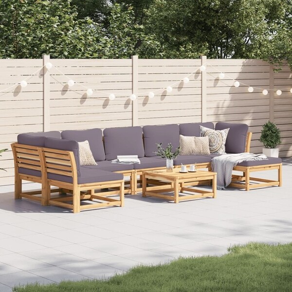 vidaXL Patio Sofa with Cushions 2Seater Outdoor Loveseat Solid Wood Acacia