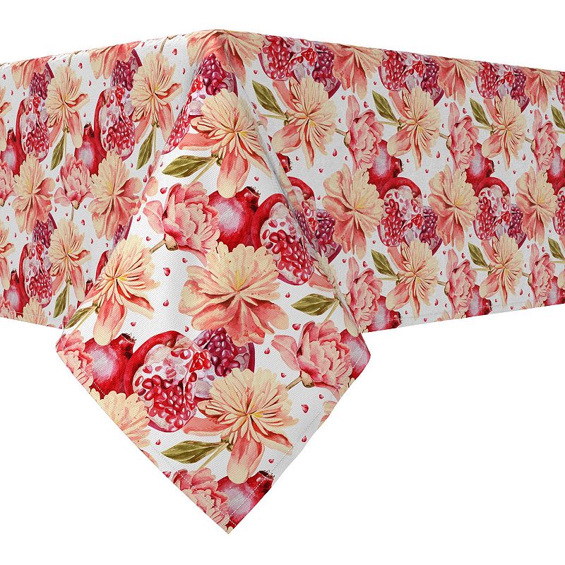 Rectangular Tablecloth， 100% Cotton， 52x104， Floral 189