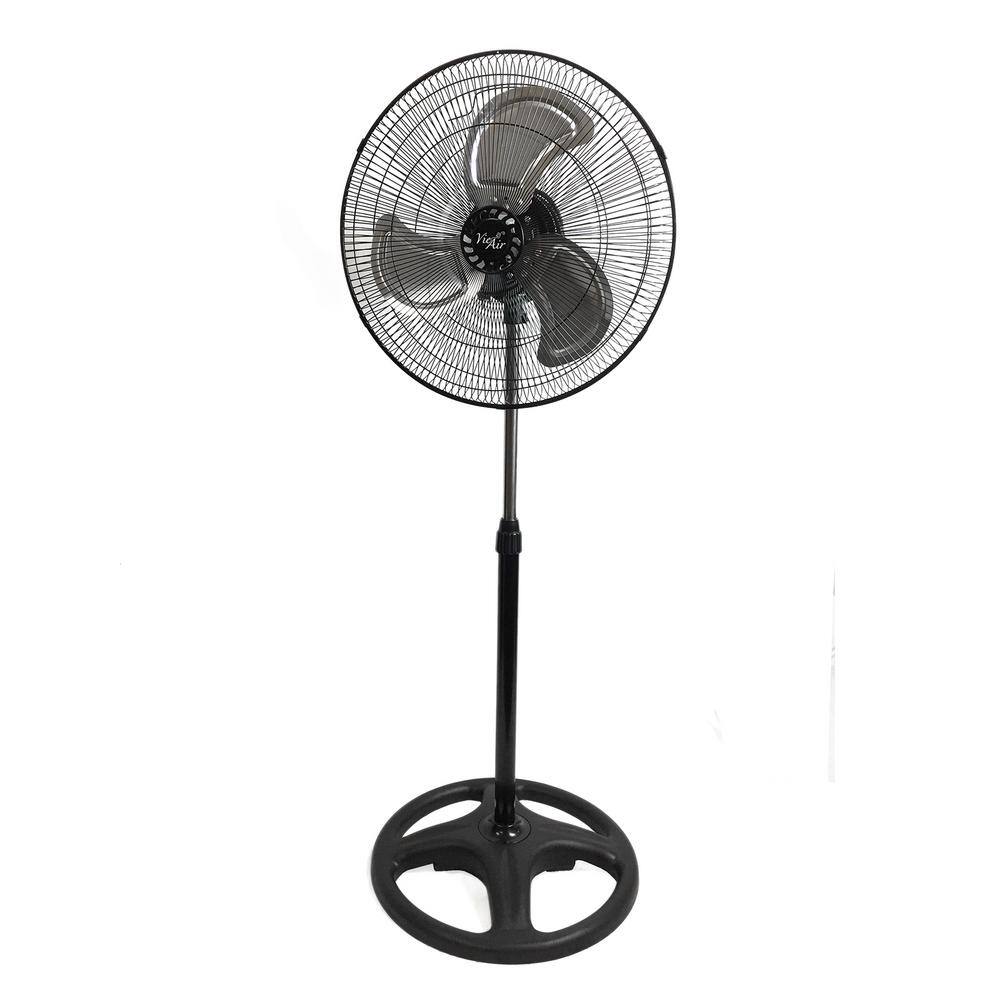 VIEAIR 18 in. Adjustable Height Oscillating Pedestal Industrial Heavy Duty Fan 98596356M