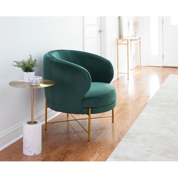 Chloe Upholstered Accent Chair with Metal Legs