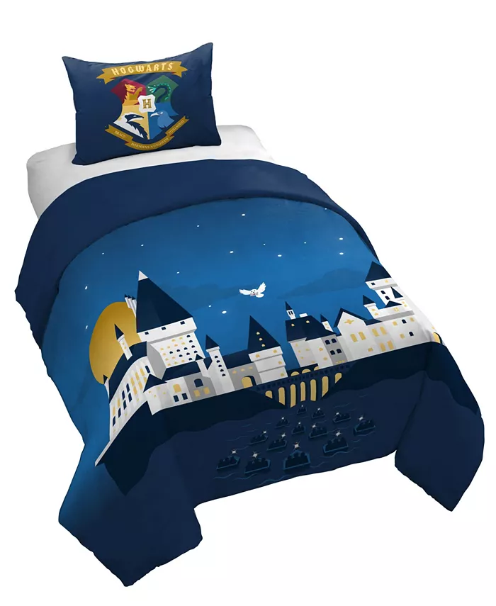 Saturday Park Harry Potter Exploring Hogwarts 100% Organic Cotton Twin Duvet Cover and Sham Set