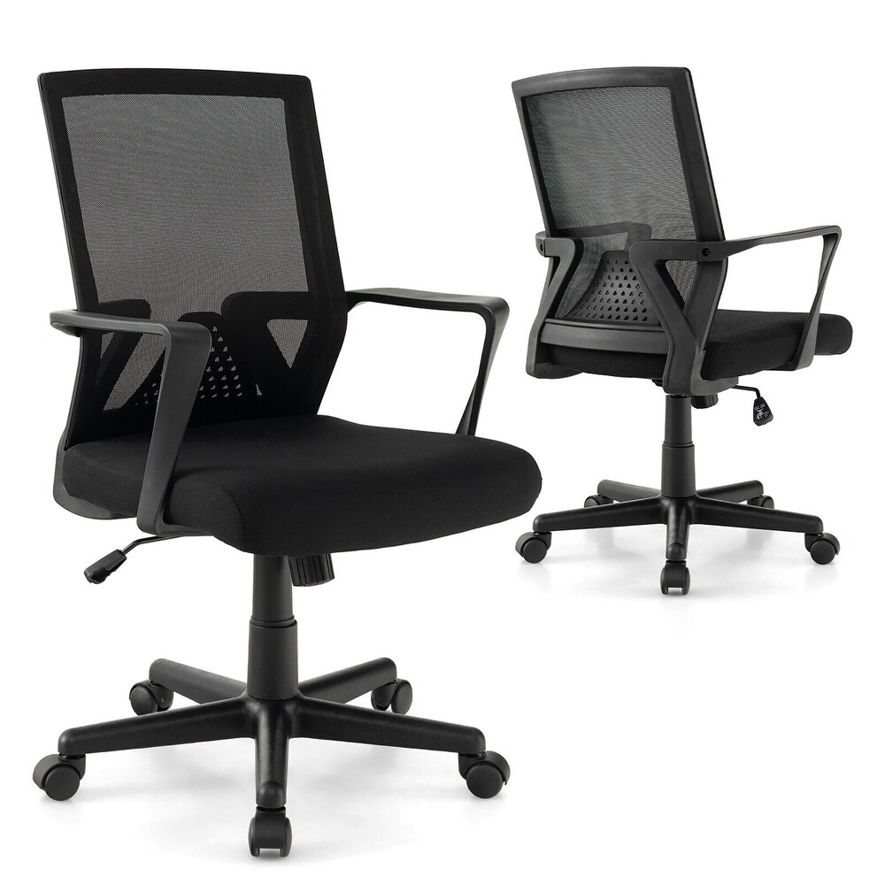 Gymax Ergonomic Office Chair Mesh Computer Desk Chair w/ Armrests