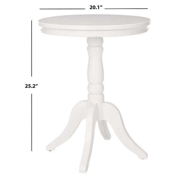 SAFAVIEH Arles White Round Side Table - 20.1