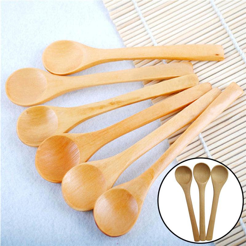 6PCS Set Hot Bamboo Utensil Kitchen Wooden Cooking Tools Spoon Spatula Mixing