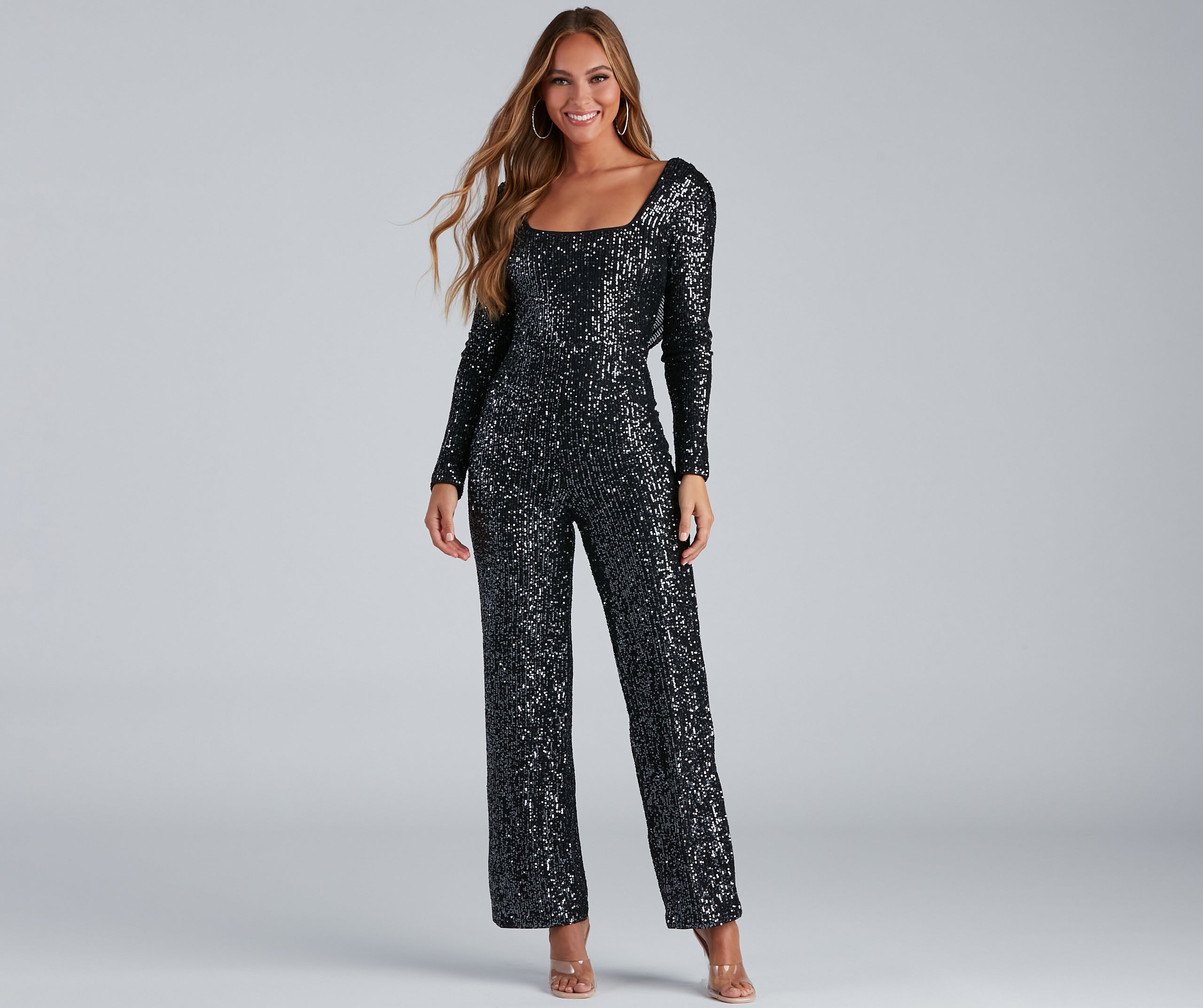 Set The Spark Sequin Jumpsuit