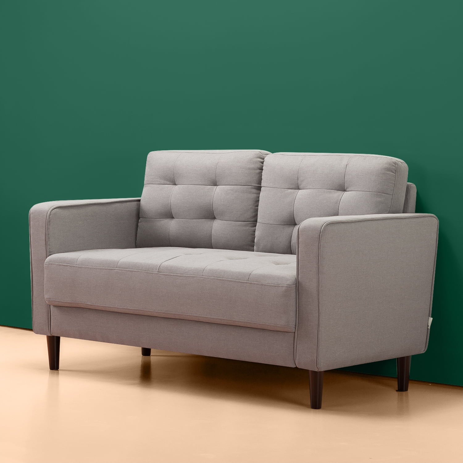 Zinus Benton Loveseat, Stone Grey