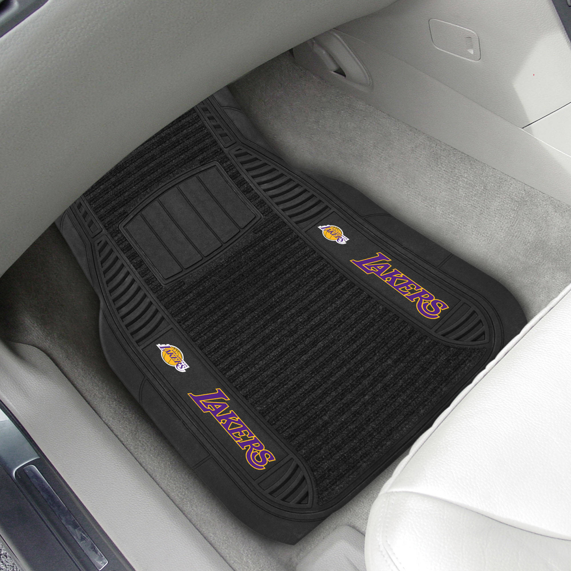 Los Angeles Lakers Two-Piece Deluxe Car Mat Set - No Size