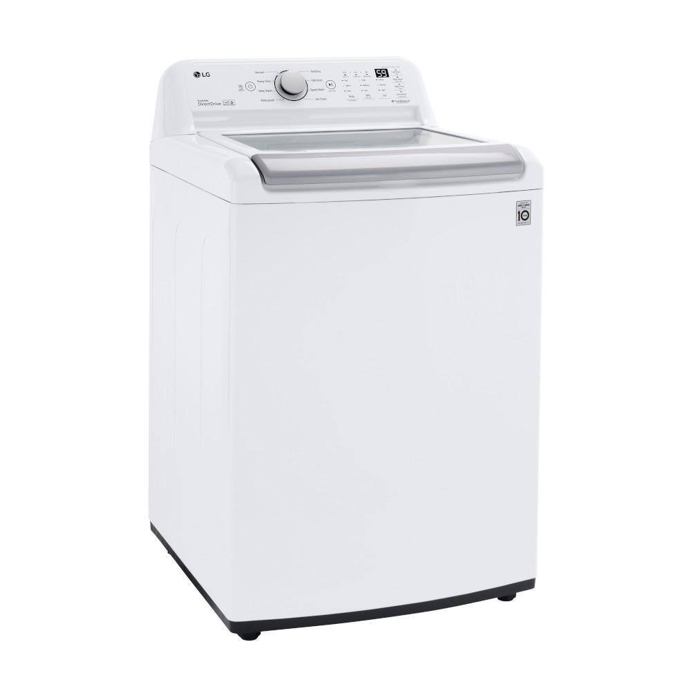 LG 5 cu.ft. Top Load Washer in White with Impeller NeveRust Drum andd TurboDrum Technology WT7150CW