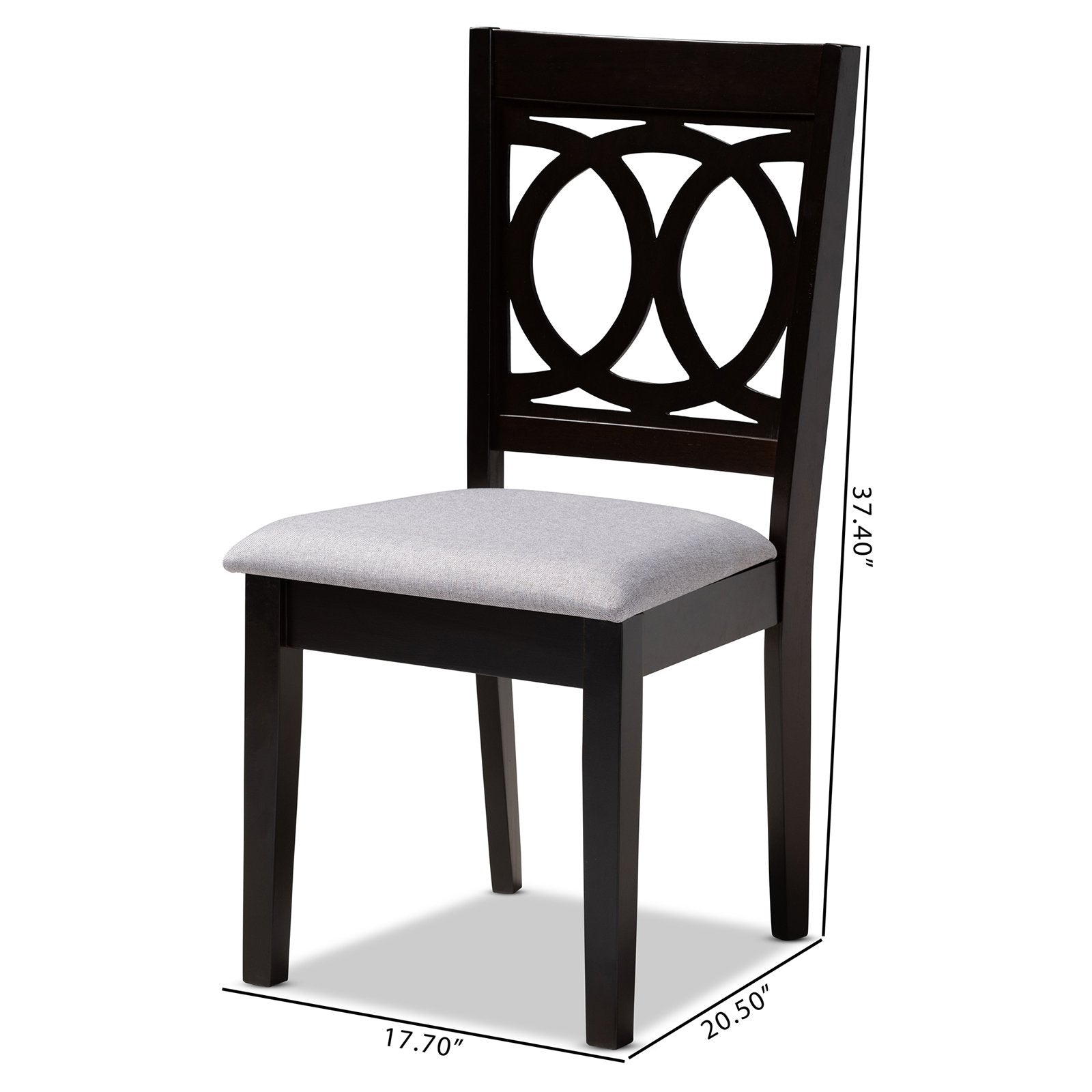 Baxton Studio Lenoir Upholstered Dining Side Chair - Set of 4