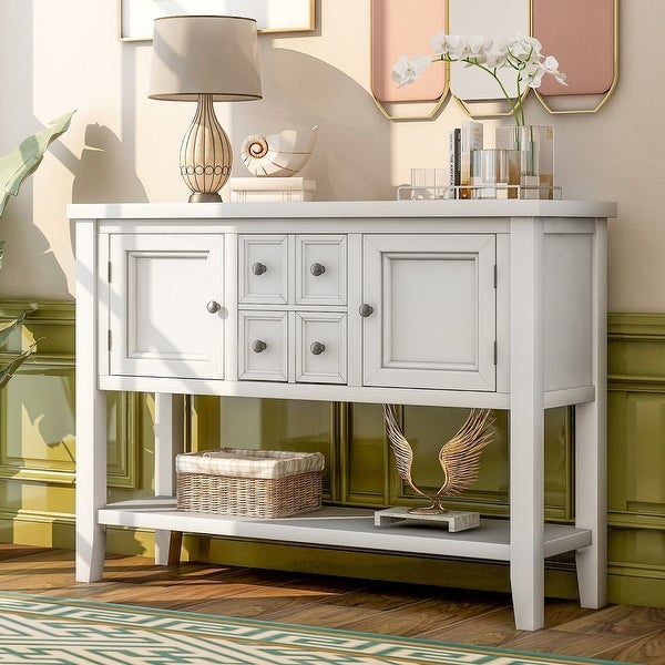 Cambridge Series Buffet Sideboard Console Table with Bottom Shelf