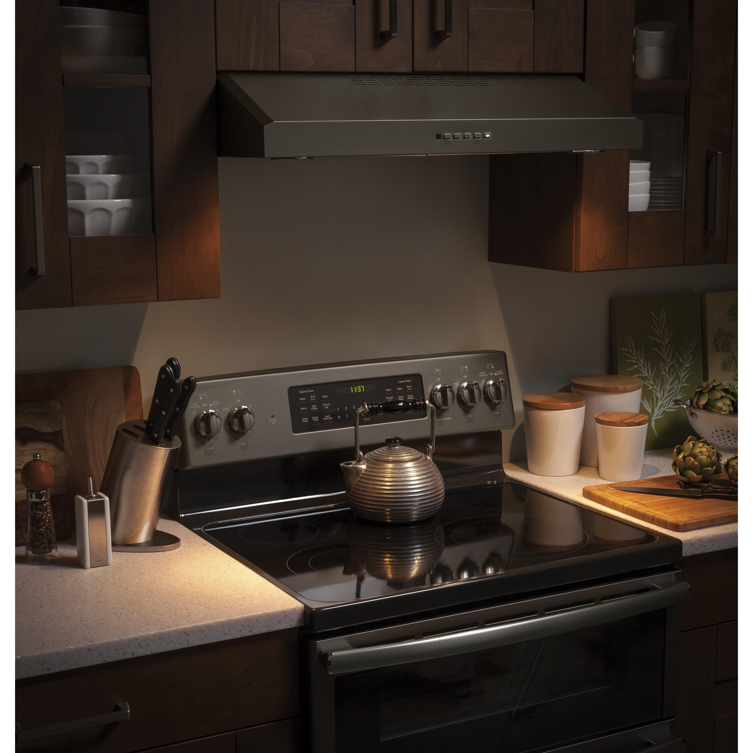 GE 30-Inch Under Cabinet Range Hood with 4 Speeds JVX5300EJESC