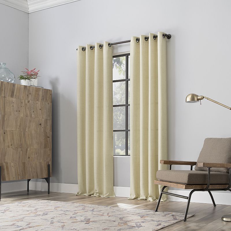 Scott Living Dari Heathered Texture Semi-Sheer Grommet 1-panel Window Curtain