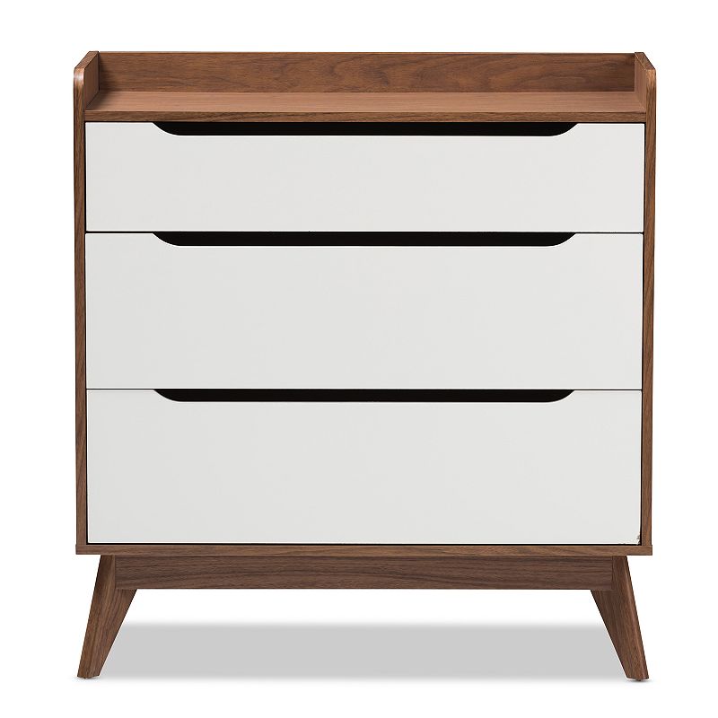 Baxton Studio Brighton Mid-Century 3-Drawer Dresser