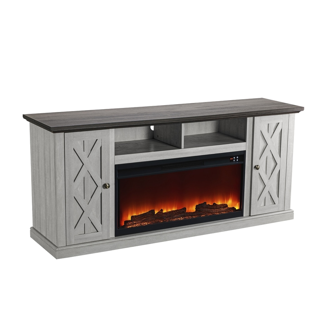 68 in. TV Stand for TVs up to 75 in. with Fireplace