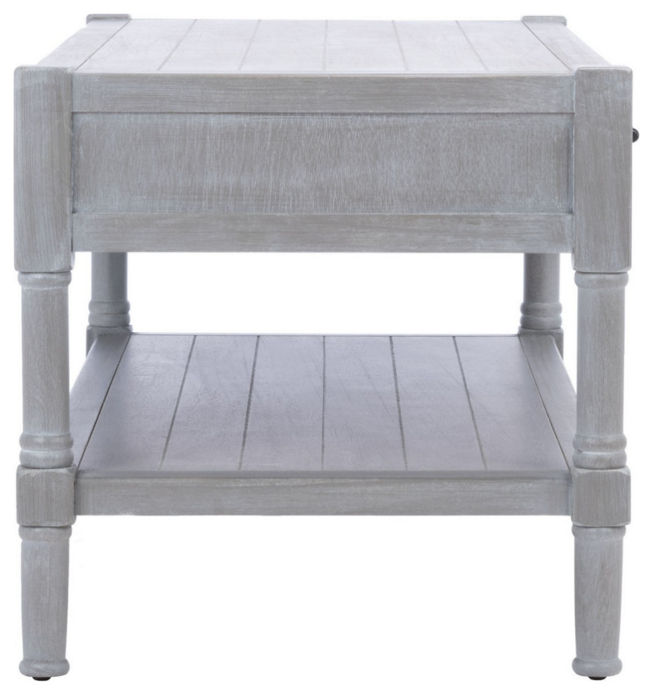 Berta 2 Drawer Coffee Table  Whitewash/Gray   French Country   Coffee Tables   by Rustic Home Furniture Deco  Houzz