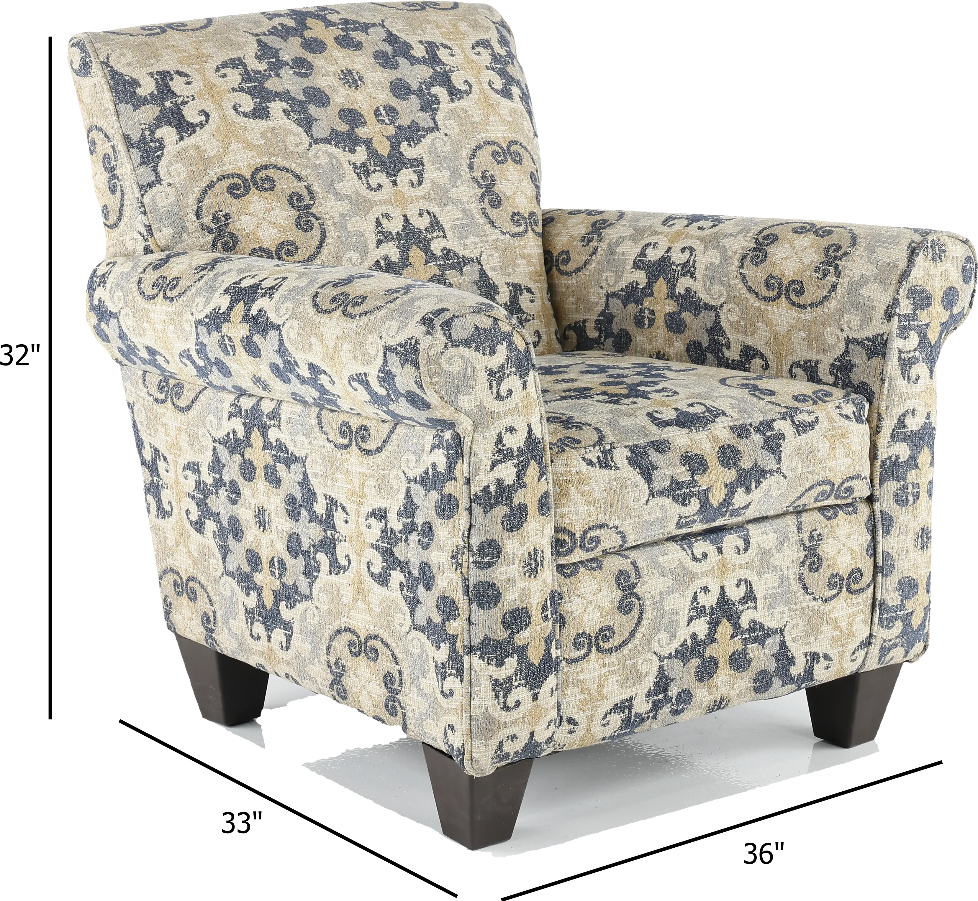 Heather Taupe and Gray Accent Chair