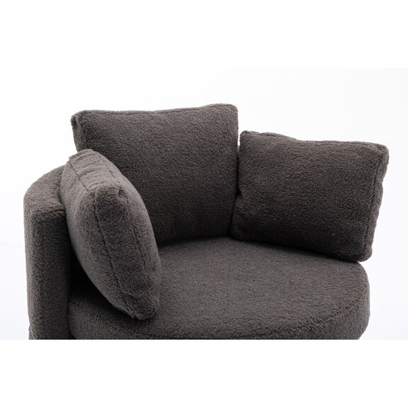 Swivel and Storage Chair for Living Room Dark Gray