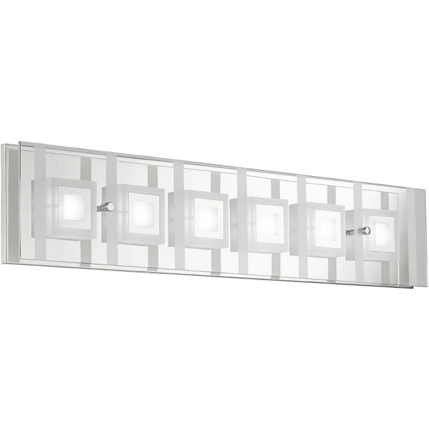 6 light Led Fixture Rectangular Glass For Bedroom Bathroom Vanity Living Room Home