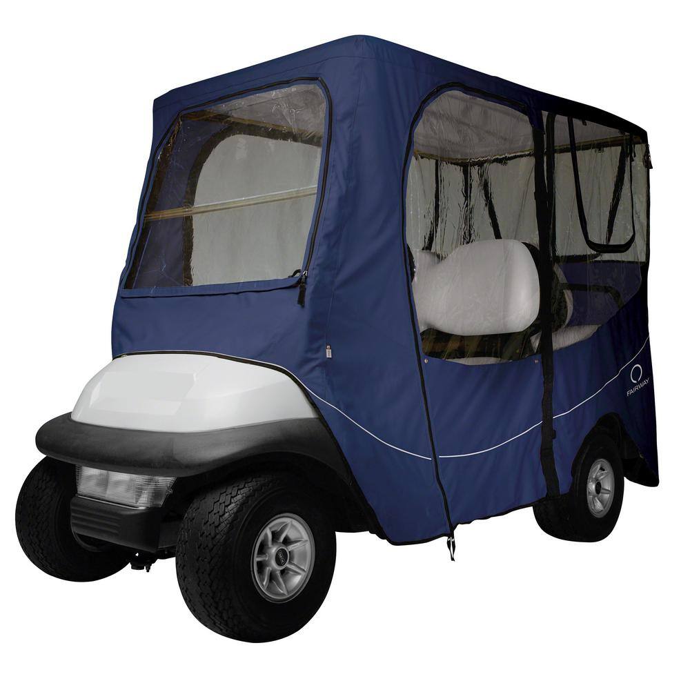 Classic Accessories Deluxe Golf Car Enclosure Navy News Long Roof 40-053-345501-00